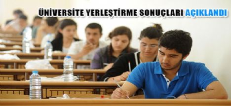 Üniversite yerleştirme sonuçları açıklandı