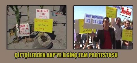 Eskilli Çiftçilerden ilginç zam protestosu