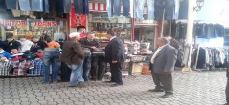AK Parti belediye başkan aday adayı Aktan esnafları ziyaret etti