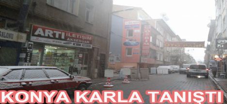 Konya'da kar yağışı başladı