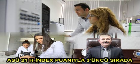 ASÜ 21 H-İNDEX puanıyla 3’üncü sırada