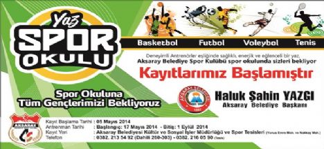 Aksaray Belediyesi Yaz Spor Okullarına Kayıtlar Başladı