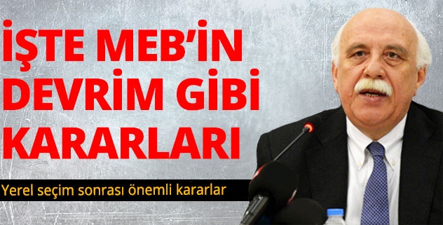 MEB’in Devrim Gibi Kararları