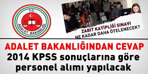 Adalet Bakanlığı 2014 KPSS ile personel alacak