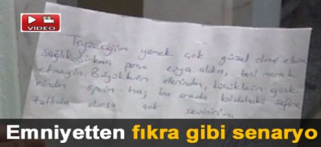 Emniyetten fıkra gibi senaryo