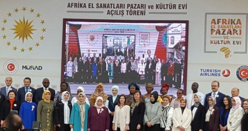 Afrika El Sanatları Pazarı ve Kültür Evi Düzenlenen Törenle Açıldı