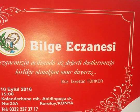 Eskillilerin  Eczanesi Bugün Konya'da  Hizmete başlıyor