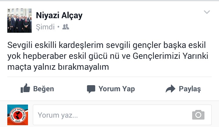 Başkan Alçay'dan taraftarı maça gidin çağrısı!