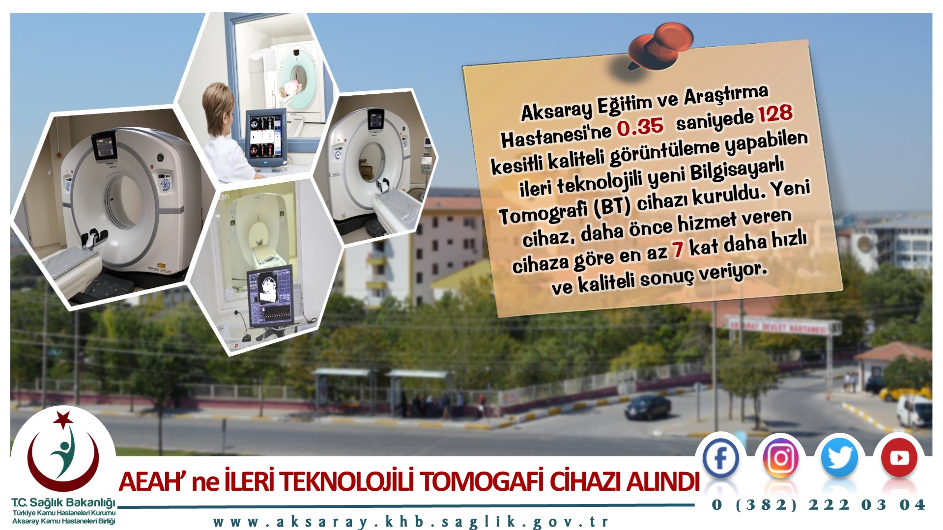 AEAH’ ne ileri teknolojili tomogafi cihazı alındı