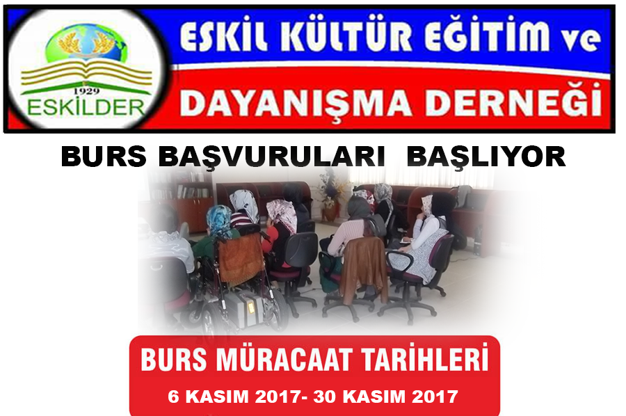 Eskil Kültür Eğitim ve Dayanışma Derneği’nde Burs Başvuruları Başlıyor