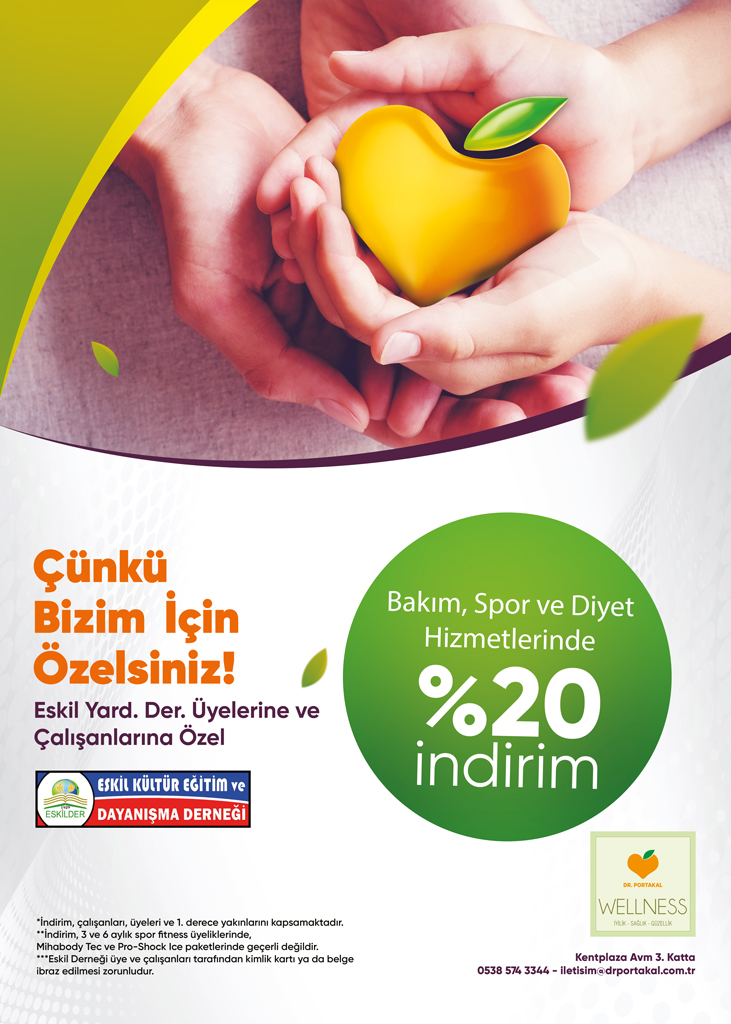 Eskilder Üyelerine Dr. Portakal’danYüzde 20 indirim imkanı!