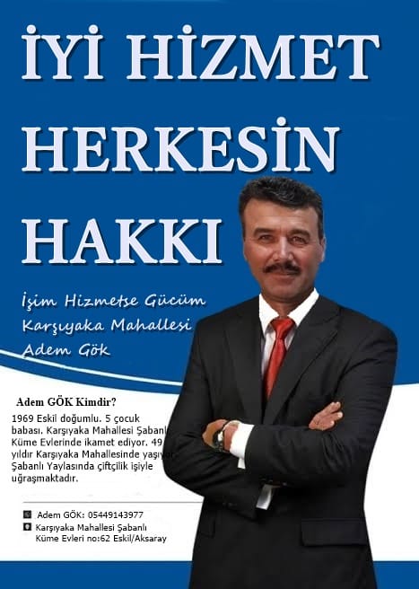 Karşıyaka’ya Adem GÖK Muhtar Adayı