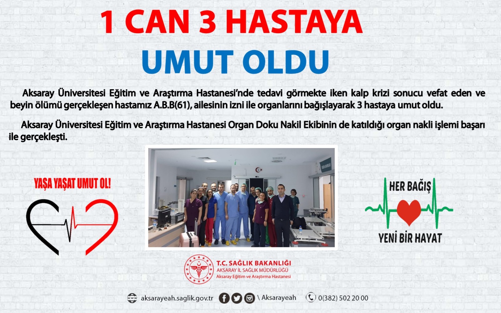 1 Can 3 Hastaya Umut Oldu