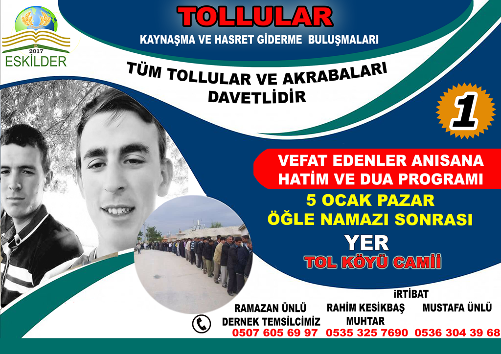 Eskider öncülüğünde, Tollular Sıla-i Rahimde Buluşuyor!