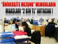 Üniversite Mezunu Memurların Maaşları 2 Bin Lira Artacak