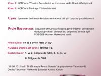 KOSGEB KOBİ Proje Destek Programı teklif süresi 10 Nisan 2015 tarihine kadar uzatıldı‏