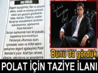 Polat için taziye ilanı