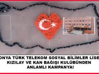 Konya Türk Telekom Sosyal Bilimler Lisesi Kızılay ve Kan Bağışı Kulübünden anlamlı kampanya!